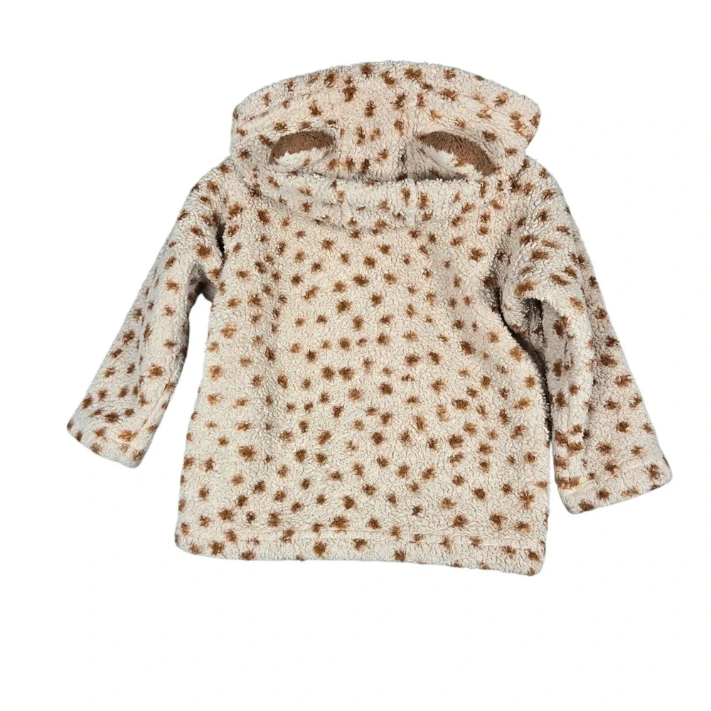 Patagonia Baby Furry Friends Hoody 12-18M Dear Deer Tuber Tan Fleece Jacket